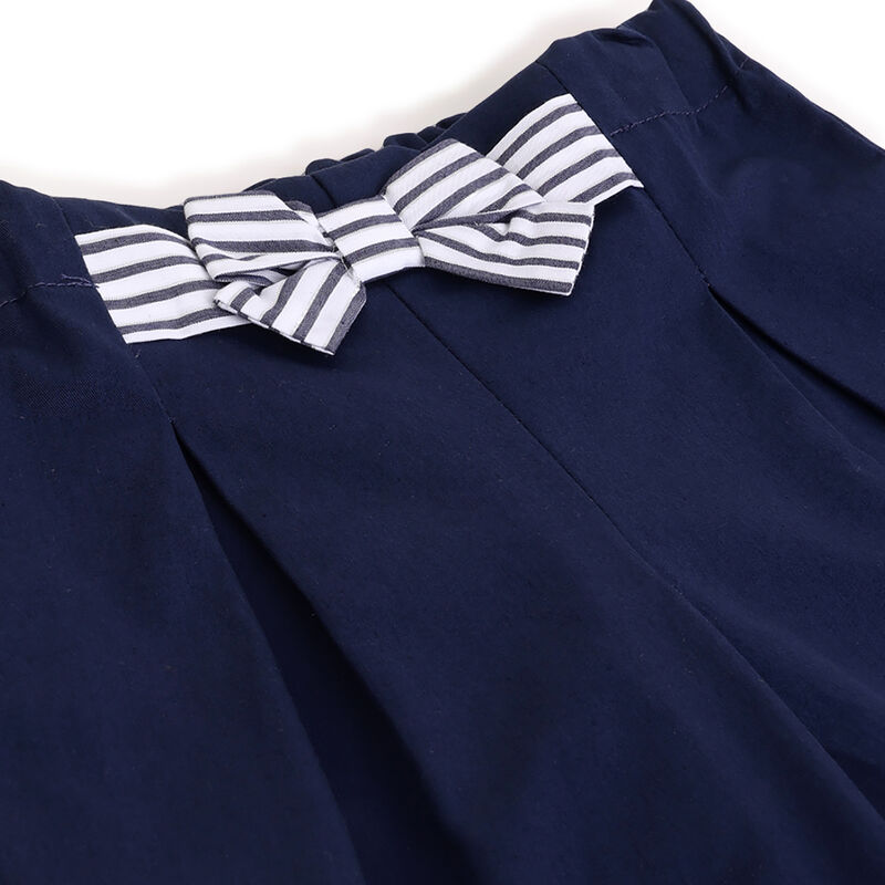 Girls Dark Blue Solid Trouser image number 2